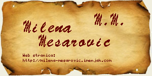 Milena Mesarović vizit kartica